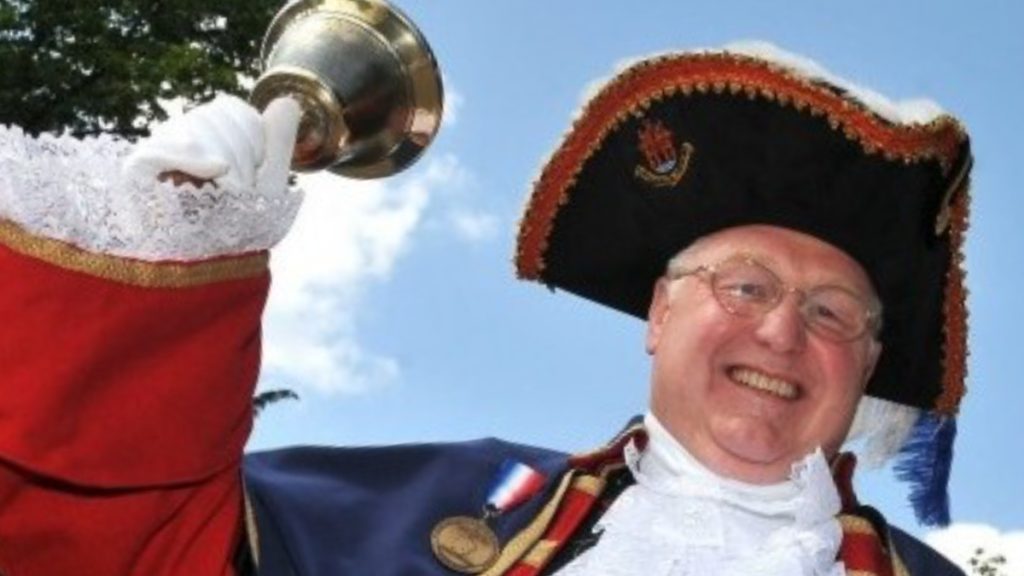 Mike Wabe, Town Crier.